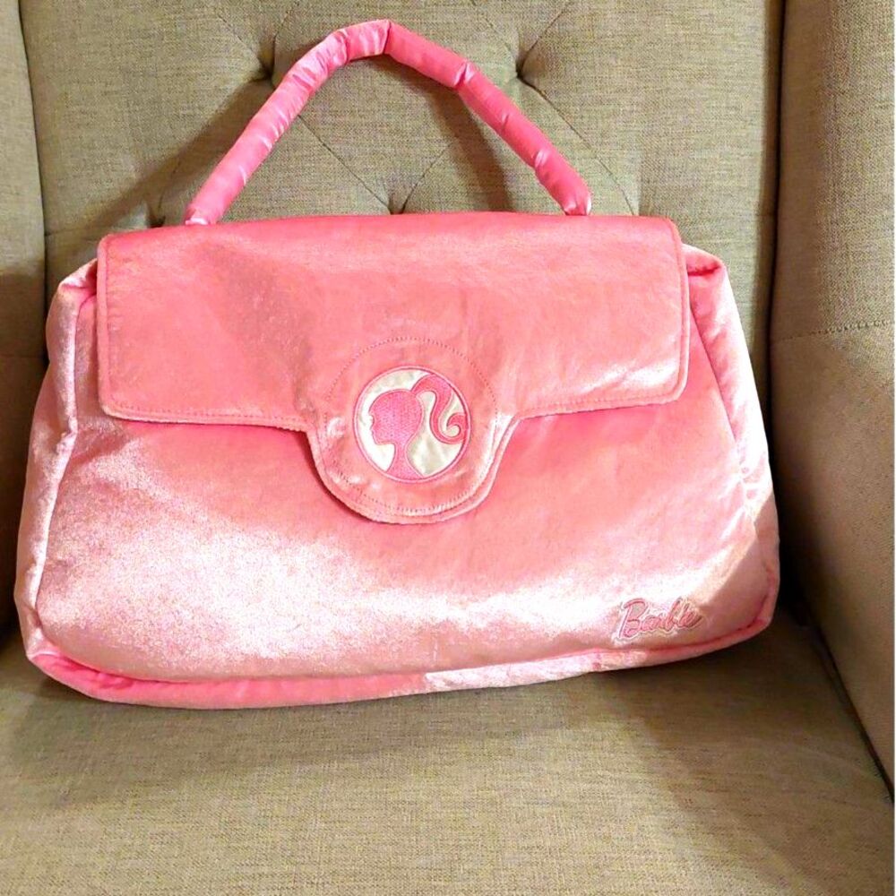 Vintage Y2K Barbie Pink Velour Overnight Handbag Flawless Condition